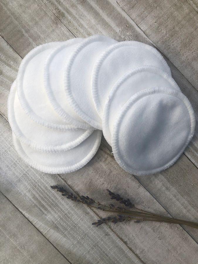 Reusable Bamboo Cotton Makeup Remover Pads birds eye view shot